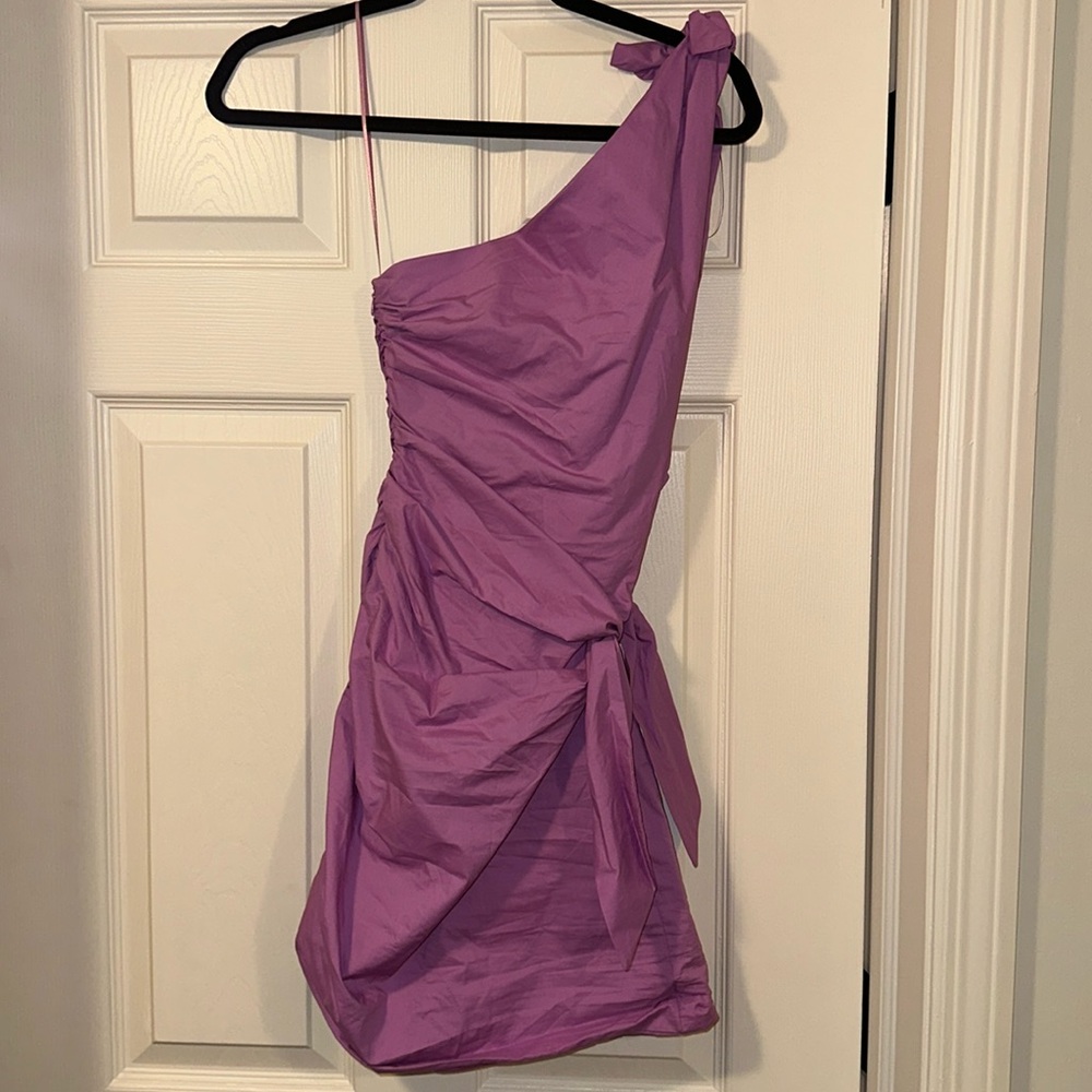 Italian Zara, one shoulder mini dress, small 2-4